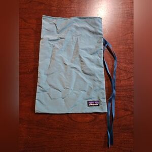 Patagonia Nylon Drawstring Gift Bag Dust Bag Cinch Bag In Teal 14.5" X 10"